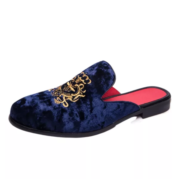 Mocassin homme velours blason royal – Image 8