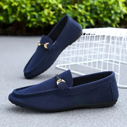 Mocassin homme velours boucle élégante