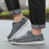 Mocassin toile homme marche légère