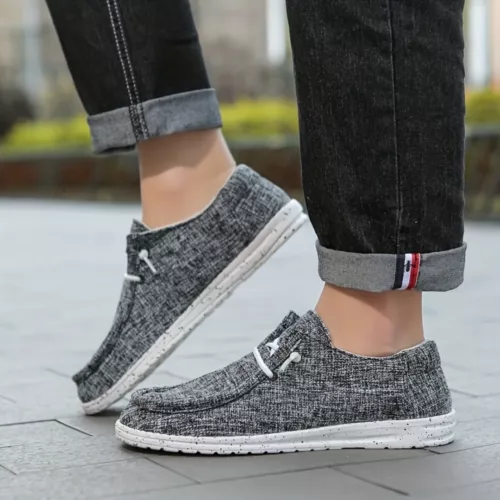 Mocassin toile homme marche légère