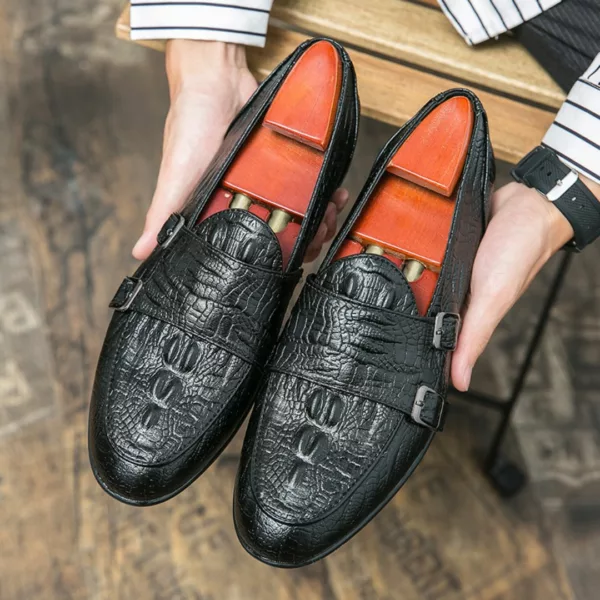 Mocassins croco à double boucle – Image 5