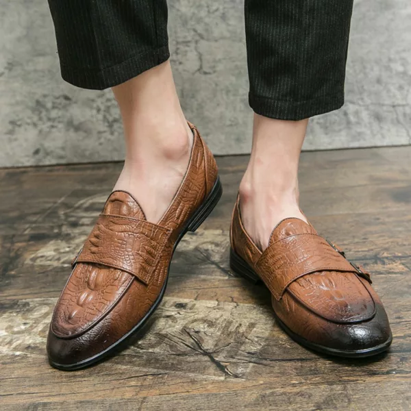 Mocassins croco à double boucle – Image 4