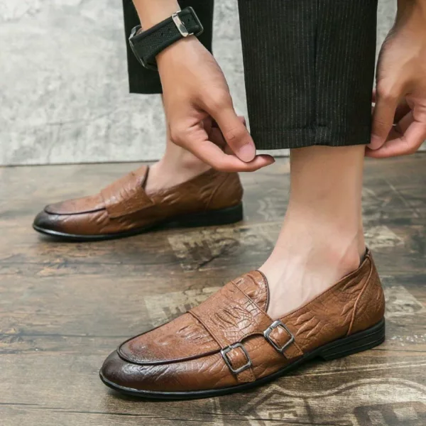 Mocassins croco à double boucle – Image 2