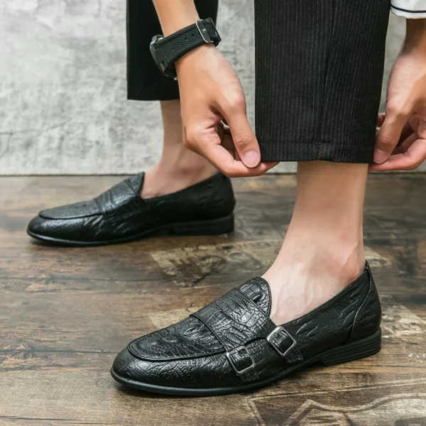 Mocassins croco à double boucle – Image 7