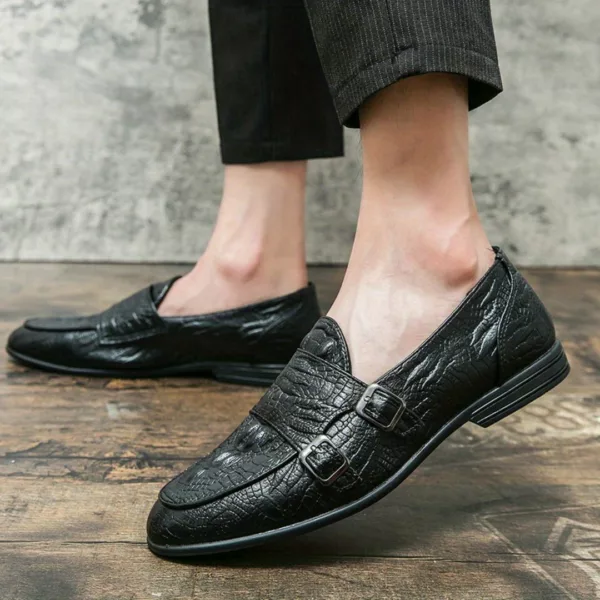 Mocassins croco à double boucle – Image 6