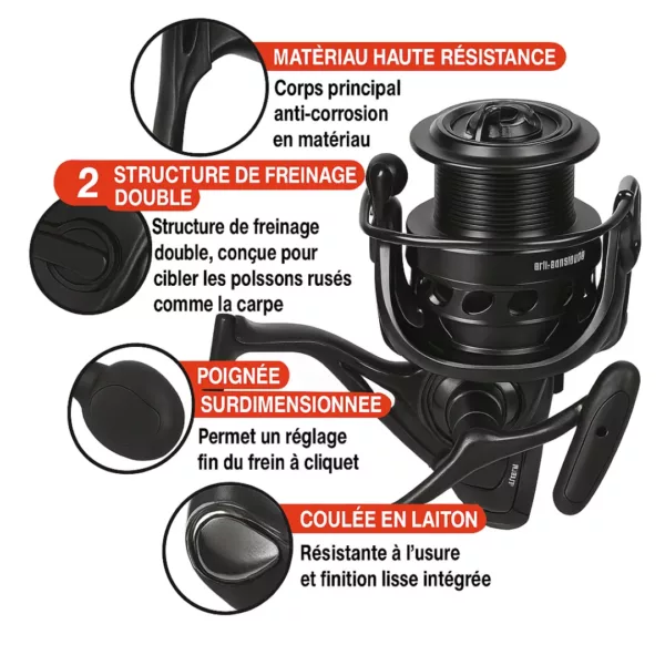 Moulinet carpe haute capacité frein progressif – Image 8