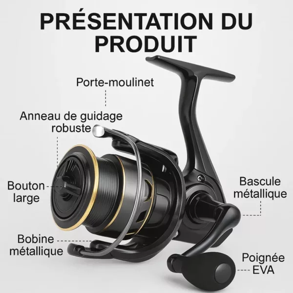 Moulinet spinning frein avant eau douce – Image 2