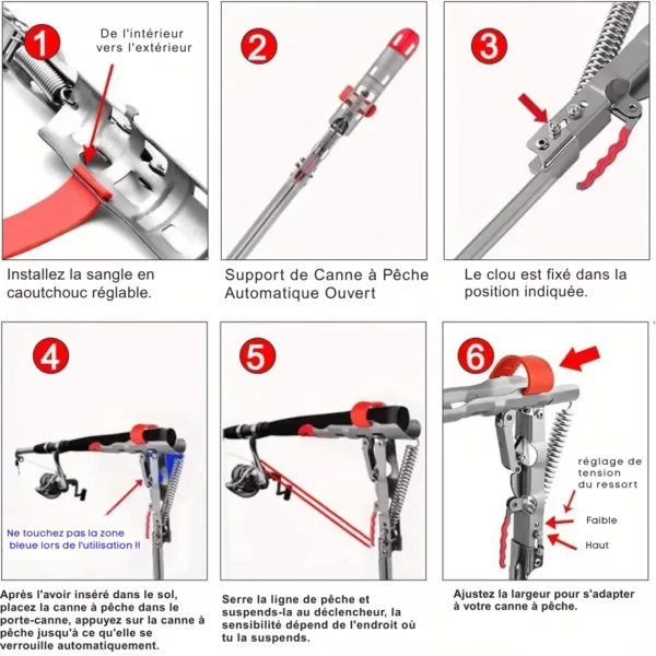 Pique inox réglable pour support de canne – Image 7