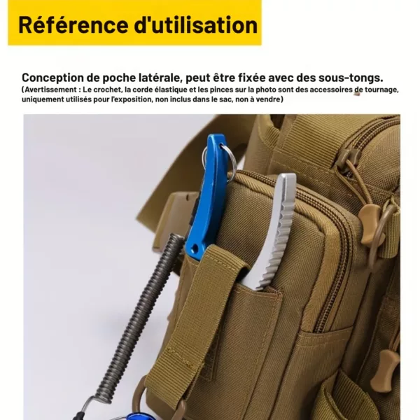 Sac banane pêcheur avec poches multiples – Image 15