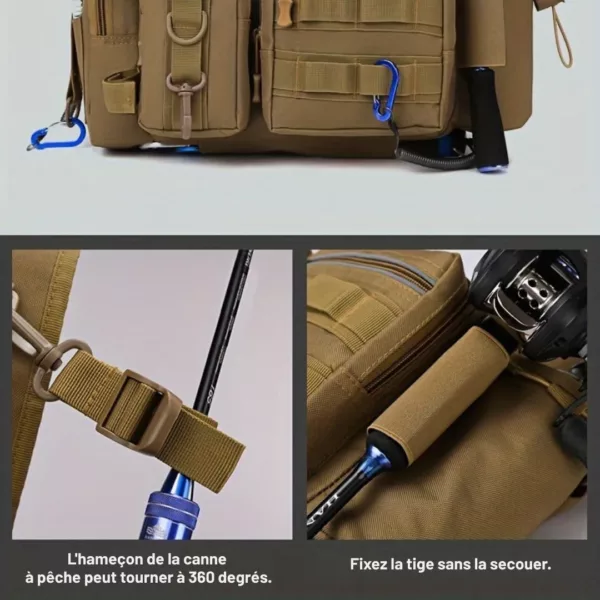Sac banane pêcheur avec poches multiples – Image 14