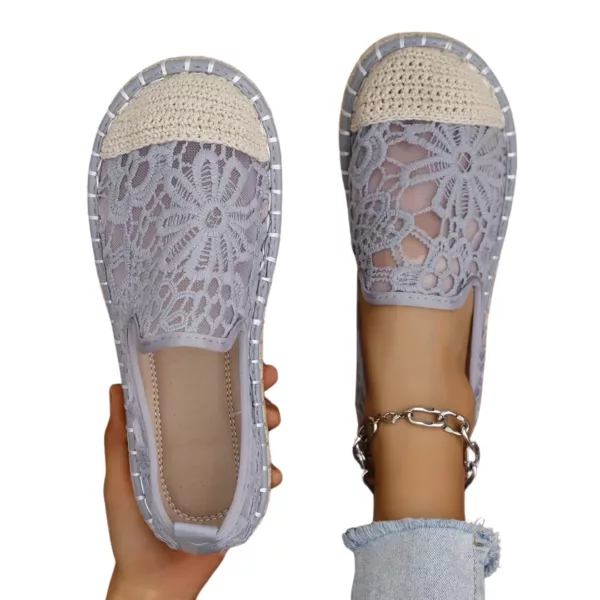 Slip-on femme dentelle bout tressé – Image 10