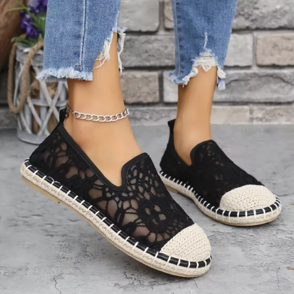 Slip-on femme dentelle bout tressé – Image 4