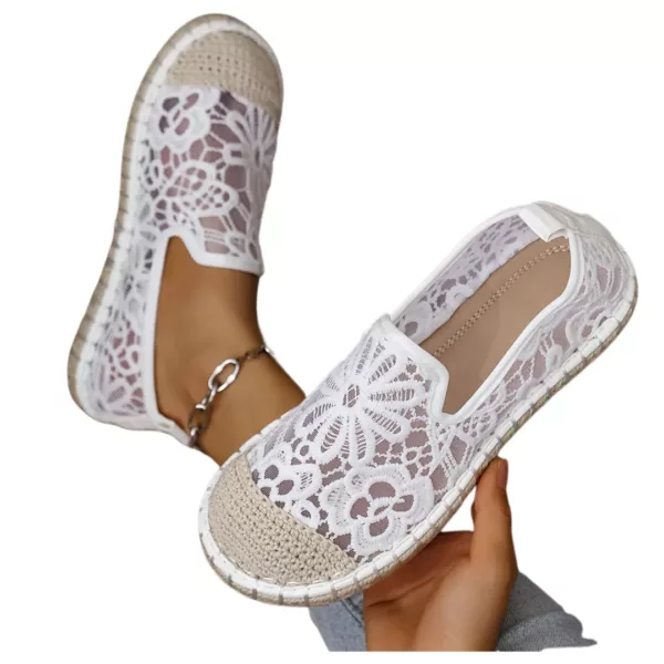 Slip-on femme dentelle bout tressé – Image 8