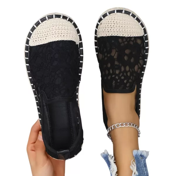 Slip-on femme dentelle bout tressé – Image 9
