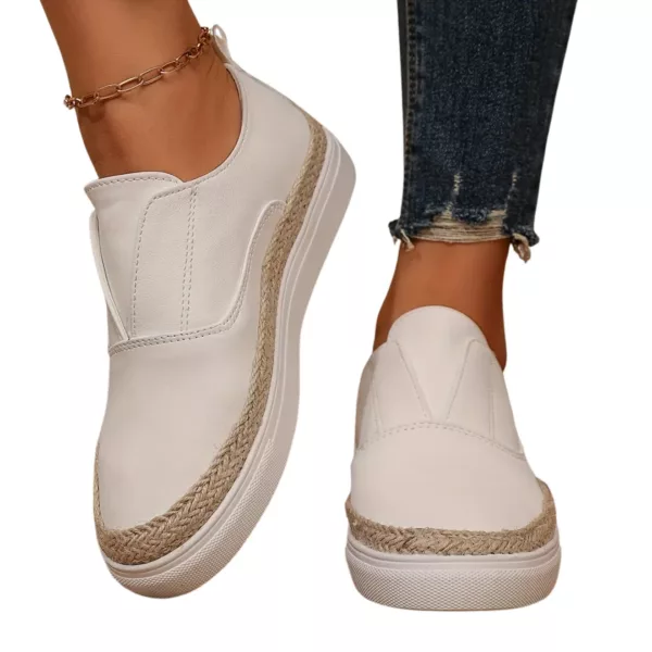 Slip-on femme effet métallisé espadrille – Image 8