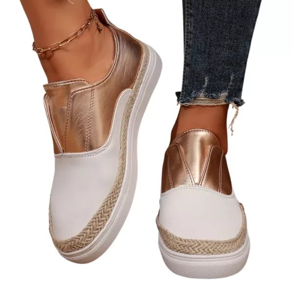 Slip-on femme effet métallisé espadrille – Image 10