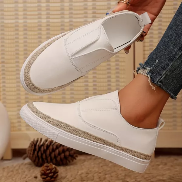 Slip-on femme effet métallisé espadrille – Image 7