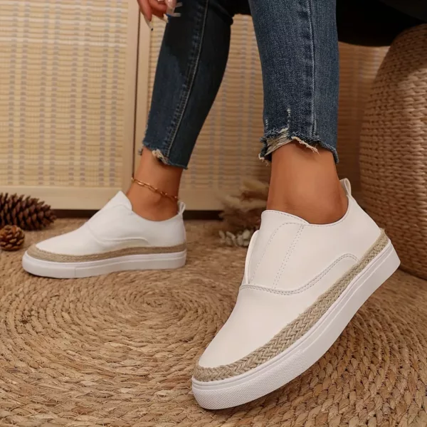 Slip-on femme effet métallisé espadrille – Image 6
