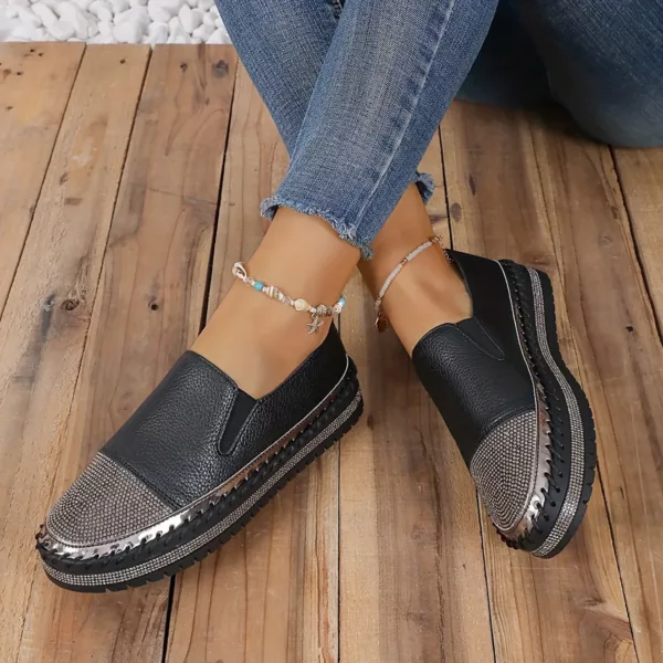 Slip-on femme plateforme détail brillant – Image 2