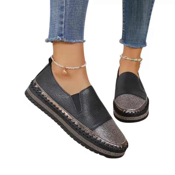 Slip-on femme plateforme détail brillant – Image 4