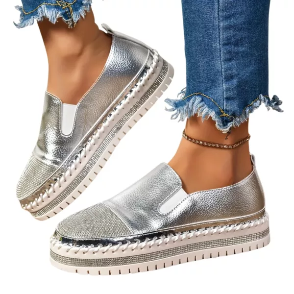 Slip-on femme plateforme détail brillant – Image 6