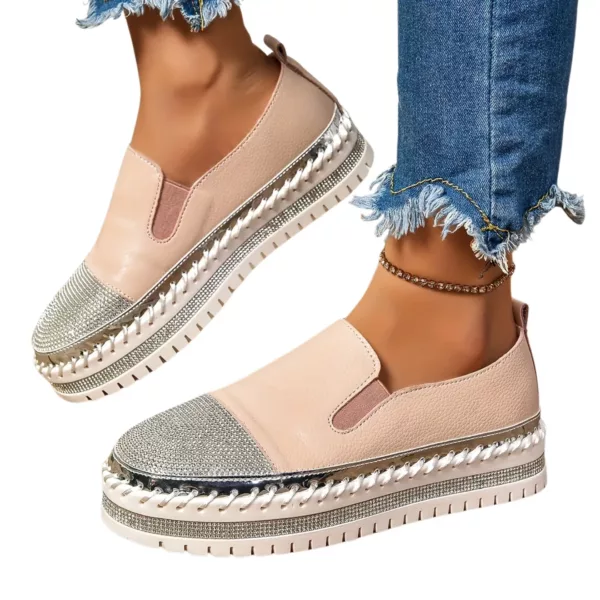 Slip-on femme plateforme détail brillant – Image 7