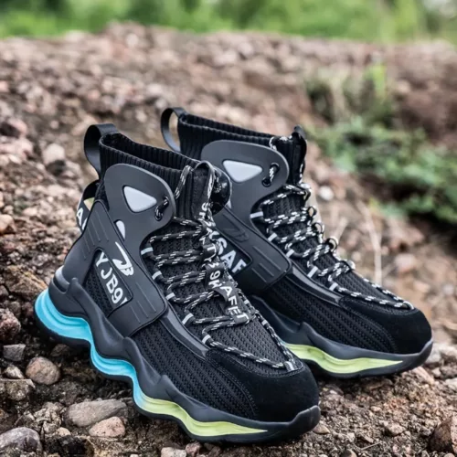 Sneakers de sécurité montantes futuristes