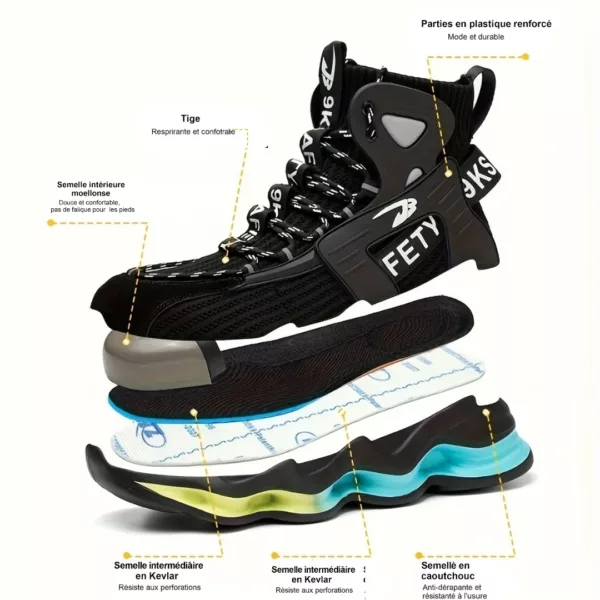 Sneakers de sécurité montantes futuristes – Image 3