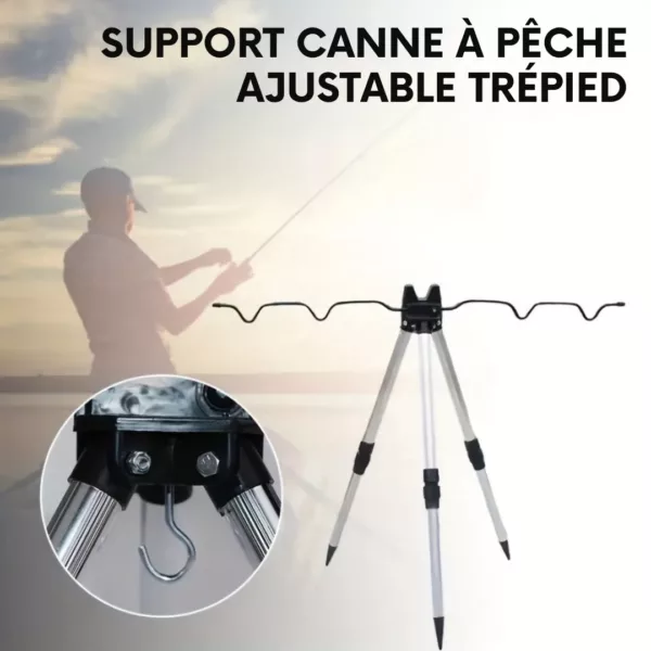Support canne à pêche ajustable trépied – Image 10