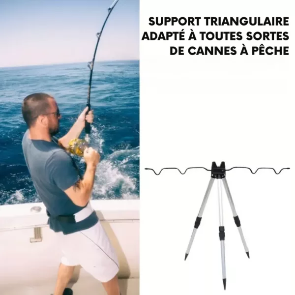 Support canne à pêche ajustable trépied – Image 9