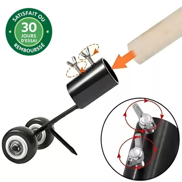 Tête de désherbage universelle en acier trempé + lame incurvée pour joints, pavés, fissures sans se blesser – Image 5