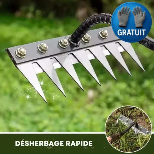 Râteau de désherbage universel – Enlevez les herbes debout sans effort et sans douleur – Image 3