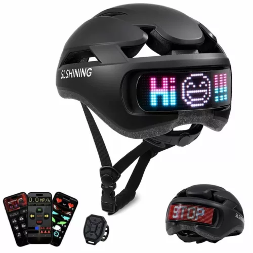 Casque vélo LED écran connecté