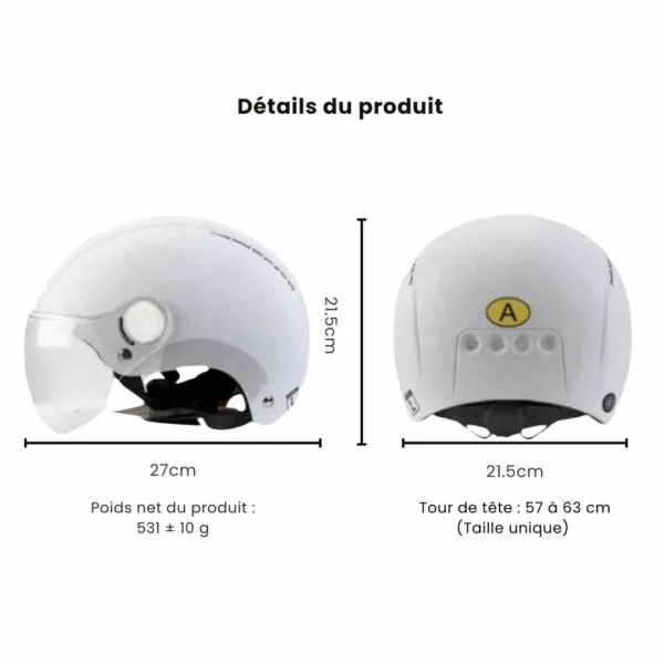 Casque vélo électrique visière intégrée – Image 3