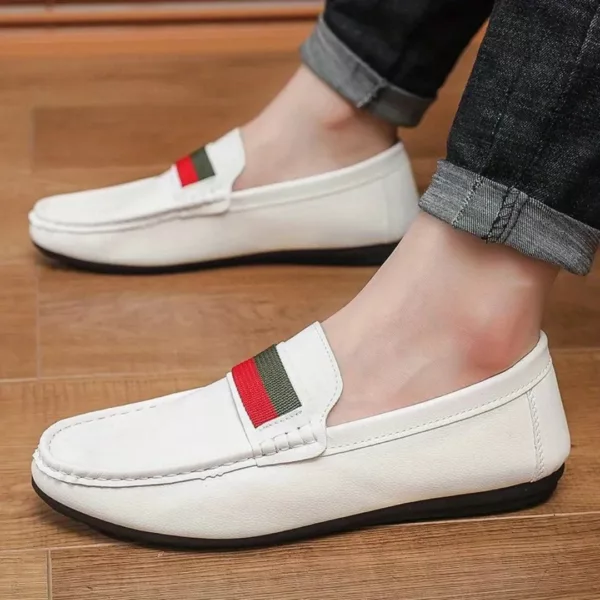 Chaussure bateau homme bande tissée élégante – Image 4