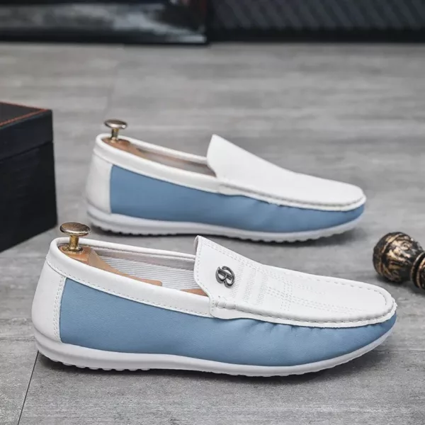 Chaussure bateau homme bicolore style yacht – Image 2