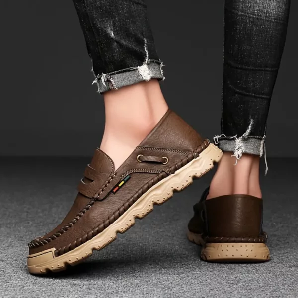 Chaussure bateau homme cuir casual souple