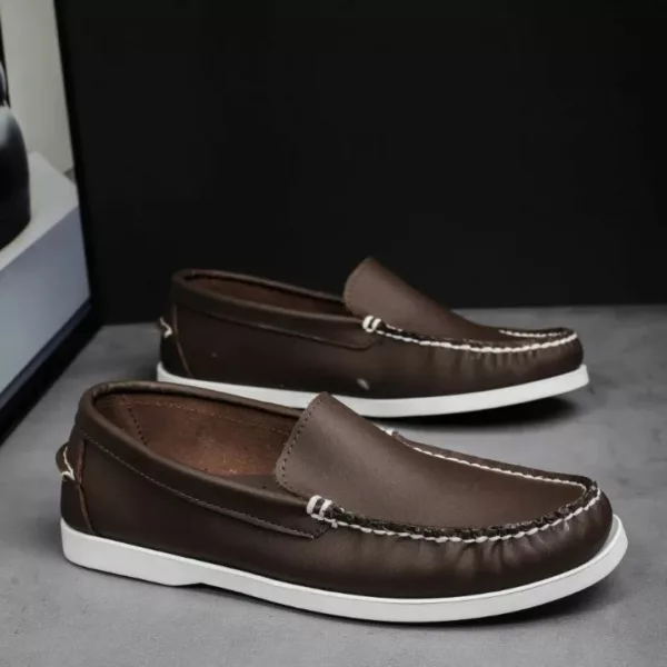 Chaussure bateau homme semelle contrastée casual – Image 3