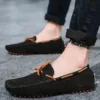 Chaussure bateau homme style mocassin velours