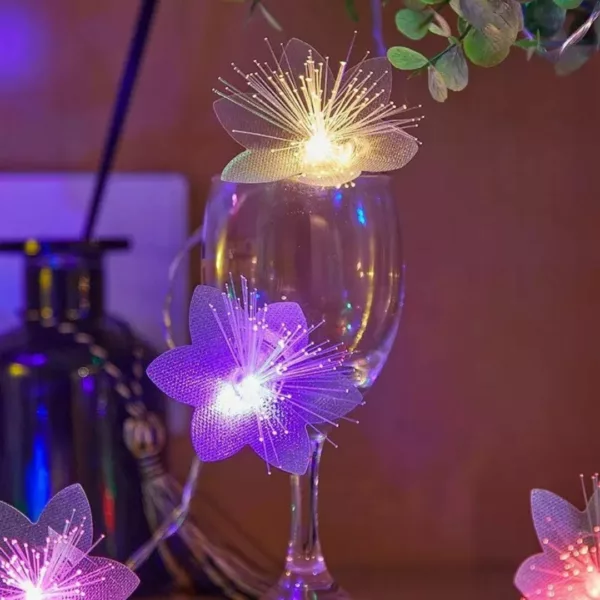 Guirlande fleur LED fibre optique – Image 2