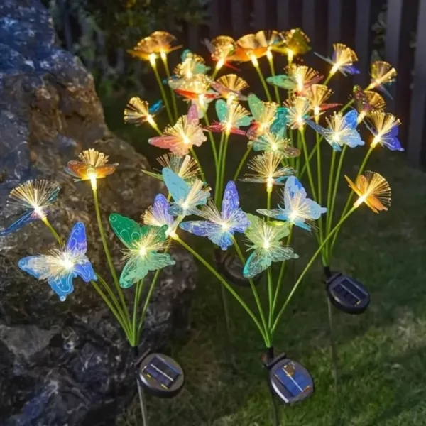 Lampe papillon solaire fibre optique – Image 8