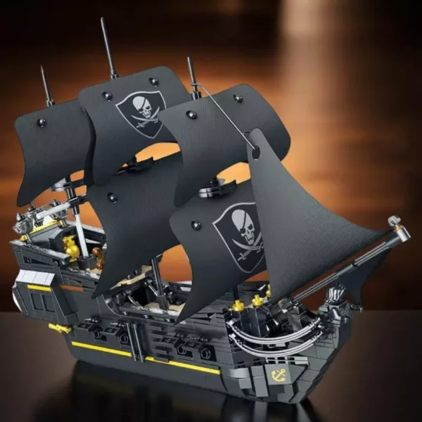 Lego bateau pirate voiles noires réaliste – Image 2