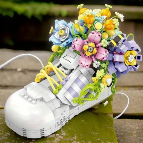 Lego orchidée sneakers design floral original