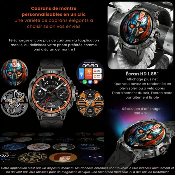 Montre militaire connectée gps robuste – Image 4