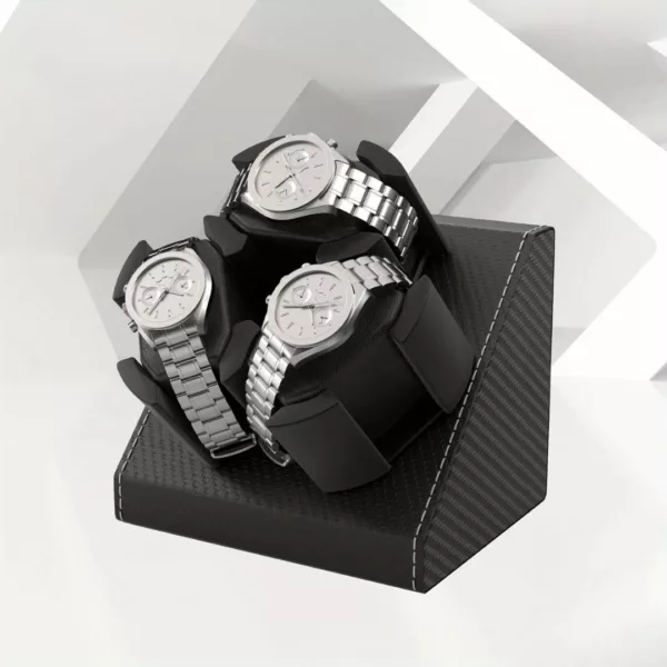 Remontoir montre fibre carbone 3 slots – Image 2