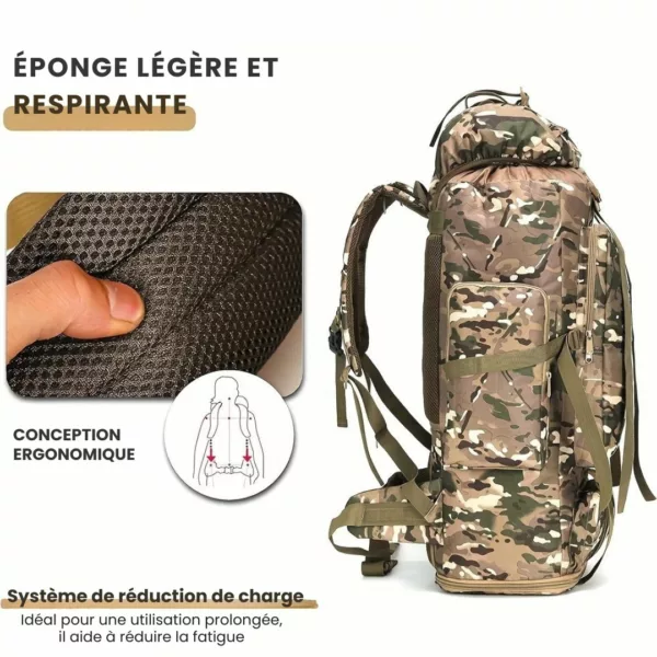Sac militaire randonnée 100L renforcé – Image 2