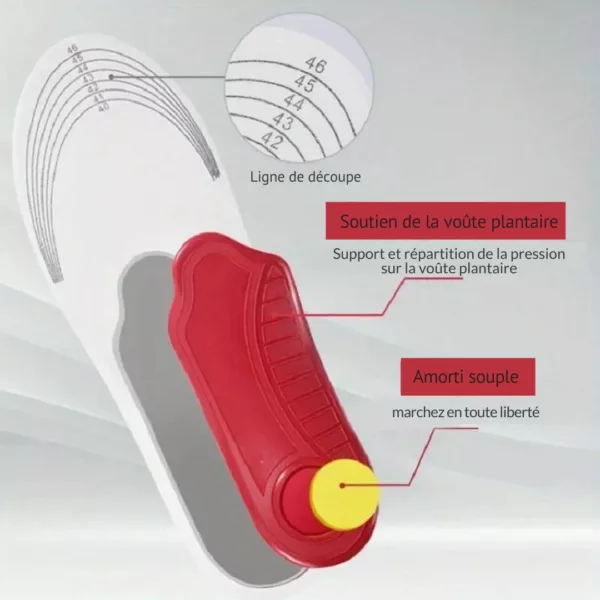 Semelle corrective soutien pied plat – Soulage la douleur, corrige la posture, confort au quotidien – Image 5