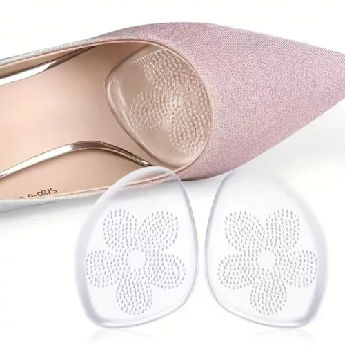 Semelle demi gel fleur antidérapante – Confort optimal en talons, anti-glisse et soulagement immédiat