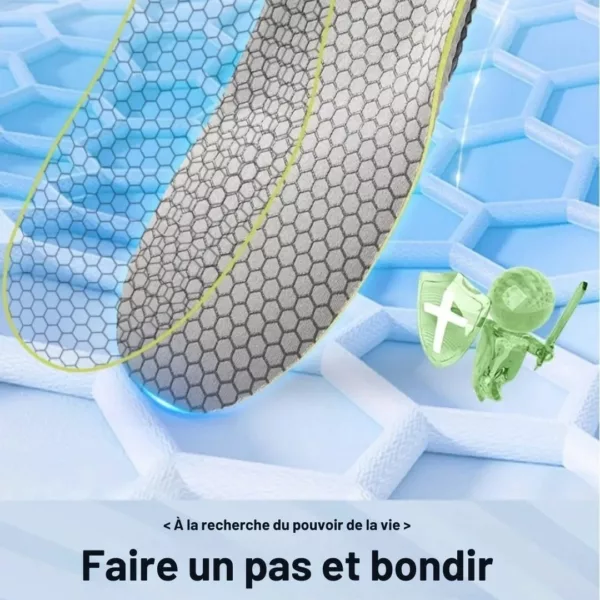 Semelle sport antichoc haute élasticité – Confort extrême, absorbe les chocs, idéale pour course et longues marches – Image 8