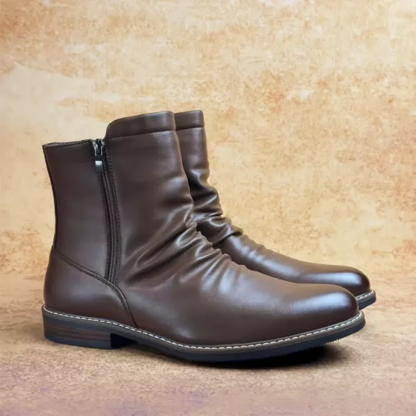 Bottes moto homme montantes zippées – Image 5